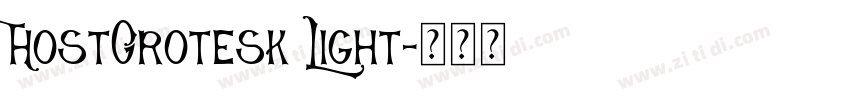HostGrotesk Light字体转换